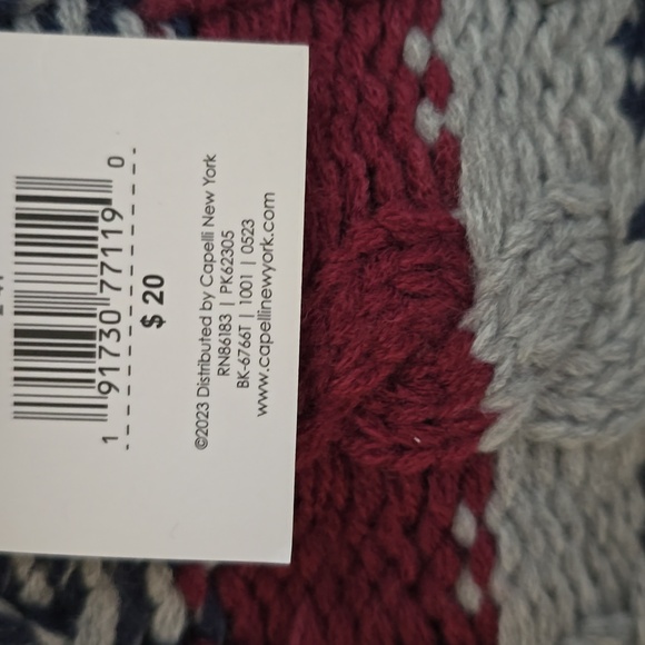 CAPELLI OF NEW YORK BRAND BOYS BLUE & GRAY WINTER HAT & MITTENS 2T-4T - Picture 11 of 12